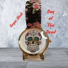 Relógio Sugar Skull Boho pulseira floral Dia dos Mortos comprar usado  Enviando para Brazil