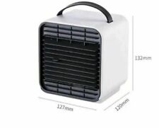  Mini refrigerador de ar condicionado íon negativo ventilador para escritório casa (preto)  comprar usado  Enviando para Brazil