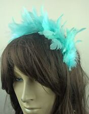 Blue feather headband for sale  Shipping to Ireland