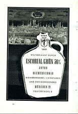 Anton Riemerschmid -- mundialmente conocido por ESCORIAL VERDE 56% -- publicidad de 1958 segunda mano  Embacar hacia Argentina