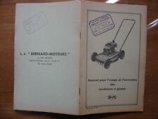 Bernard engine manual d'occasion  Expédié en Belgium
