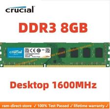 CRUCIAL DDR3 8GB 1600 MHz 8GB 16GB 32GB PC3-12800 Desktop Memory RAM 240Pin DIMM, used for sale  Shipping to South Africa