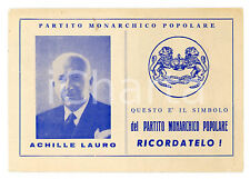 1954 partito monarchico usato  Milano