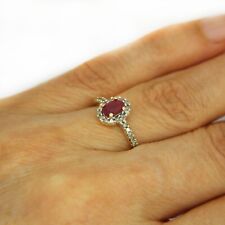 9ct Gold Ruby Diamond Ring Size 5 1/4 - K for sale  Shipping to South Africa
