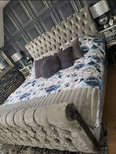 crushed velvet king bed for sale  DARLINGTON
