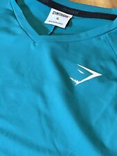 Camisa de compresión GymShark para hombre XL azulada manga corta capa logotipo atlético segunda mano  Embacar hacia Argentina