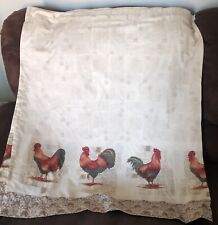2 conjuntos de painéis de cortina de galo 36" apliques para casa de fazenda fazenda fazenda de galinhas comprar usado  Enviando para Brazil