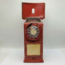 Teléfono público antiguo ranura de 3 monedas LPB-89-55 teléfono rojo automático eléctrico *Áspero* segunda mano  Embacar hacia Argentina