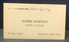 Morris kaufman paper for sale  Liberty