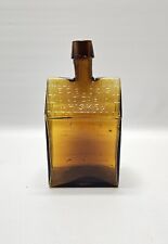 Botella de whisky de cabina antigua de vidrio ámbar E. C. Booz 1840 Filadelfia segunda mano  Embacar hacia Argentina