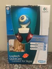 Cámara de videollamadas Logitech Quickcam Connect para Skype azul blanco, usado segunda mano  Embacar hacia Argentina