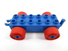 LEGO Duplo Blue Car Base 2x6 with Red Wheels and Open Hitch End Ref 2312c02 for sale  Shipping to South Africa