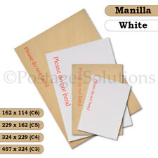 PLEASE DO NOT BEND HARD CARD BOARD BACKED ENVELOPES MANILLA BROWN WHITE C6 A5 A4 comprar usado  Enviando para Brazil