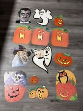 13 Vintage Halloween Die Cut Wall Decorations for sale  Shipping to South Africa