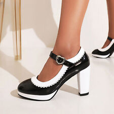 Sapatos de festa femininos moda plataforma boca rasa biqueira redonda salto alto comprar usado  Enviando para Brazil