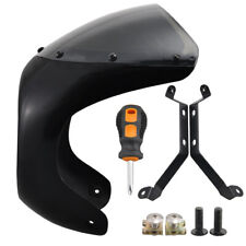 7" Abs Preto motocicleta Farol Tampa Carenagem Para-brisa Para Retrô Cafe Racer comprar usado  Enviando para Brazil