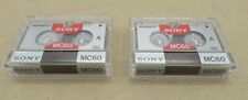 2 Sony Microcassettes MC-60 Made in Japan 60 Minutes Record  for sale  Shipping to South Africa