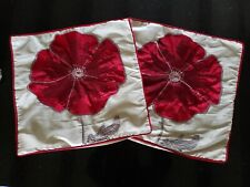 red poppy cushion covers for sale  ST. COLUMB