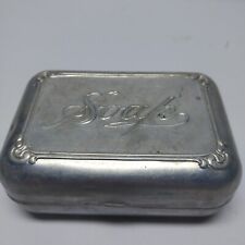 Porta-sabonete vintage de alumínio recipiente estojo de viagem articulado comprar usado  Enviando para Brazil