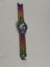 Justin Bieber 2010 Quartz Analog Rhinestone Rainbow Watch Justin’s #1 Girl, used for sale  Shipping to South Africa