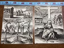 Gravuras antigas de cartão sagrado de 1600’s Cristo Virgem Maria, usado comprar usado  Enviando para Brazil