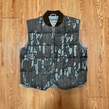 Vintage Trebark Cabela’s Full Zip Goose Down Camo Camouflage Vest Size Large, used for sale  Shipping to South Africa