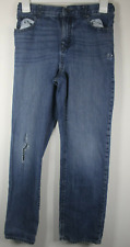 Usado, Jeans reto desgastado tamanho 12 cintura ajustável infantil comprar usado  Enviando para Brazil