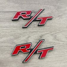 2X OEM para emblemas RT para-lama lateral emblema R/T placa de identificação vermelha prata adesivo de carro comprar usado  Enviando para Brazil