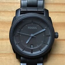 Fossil Machine Series FS-4705 Men's Dress Watch Grey / Steel Black Quartz for sale  Shipping to South Africa
