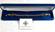 Używany, Vintage Camrose Kross Jacqueline Kennedy Klasyczna złota bransoletka z ogniwem 7,75 cala na sprzedaż  Wysyłka do Poland