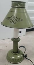 Hermosa lámpara Toleware verde vintage con pantalla, usado segunda mano  Embacar hacia Argentina