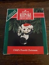 1992 Hallmark Babys 4º enfeite de lembrança de Natal urso segurando uma bengala doce, usado comprar usado  Enviando para Brazil