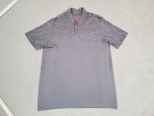 Lululemon Shirt Mens Large Gray Blade Collar Polo Performance Stretch Snap Train for sale  Shipping to South Africa