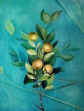 Pintura a óleo de arte fina laranjeira jardim frutas natureza morta comprar usado  Enviando para Brazil
