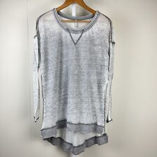 Z Supply Light Heather Gray Burnout Top Oversized Side Slits Womens Medium for sale  Shipping to South Africa