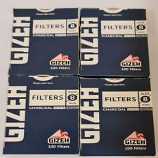 Novo em folha Gizeh Slim pontas de filtro 8mm lote de 4x100 sistema ativo carvão Soft Fi comprar usado  Enviando para Brazil