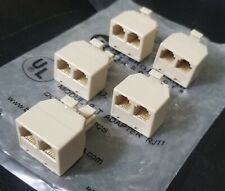 Usado, 5 PÇS RJ11 tomada 2 vias telefone telefone linha modular divisor plugue adaptador comprar usado  Enviando para Brazil