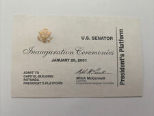 2001 President George W. Bush Inauguration Senator's Ticket President's Platform for sale  Shipping to South Africa