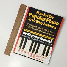 Cómo tocar piano popular en 10 lecciones fáciles Norman Monath 1984 acordes teclado segunda mano  Embacar hacia Argentina