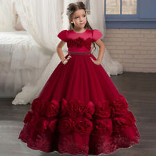 Vestido de noite flor meninas vestido de concurso damas de honra vestido de casamento infantil princesa comprar usado  Enviando para Brazil