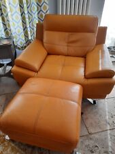 Three seater leather for sale  CRAWLEY