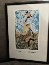 Used, Paul Nzalamba Signed "AT PLAY” African Art Print Matted Framed 7.25 X 5.25 for sale  Shipping to South Africa