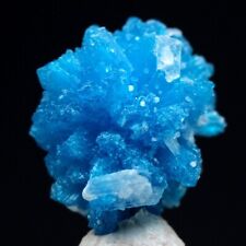 CAVANSITE STILBITE Espécimen Cristal Azul Racimo Mineral INDIA con Tarjeta de Identificación segunda mano  Embacar hacia Mexico