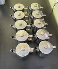 10 STAINLESS STEEL ONE CUP TEAPOTS AND WATER/COFFEE POTS CATERING GOOD CONDITION for sale  Shipping to South Africa