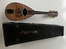 Cased Vintage Marco Rebora Naples Italian Mandolin Mother Of Pearl Inlay, used for sale  Shipping to South Africa