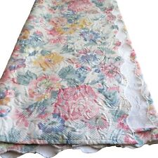 Colcha Matelassé Floral Rosa Tamanho Completo 76 X 88 Algodão Reversível Feita em Portugal, usado comprar usado  Enviando para Brazil