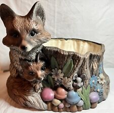 vasos de cerâmica internos grandes. Fox And Kit Cub Pup. Pintado à mão comprar usado  Enviando para Brazil