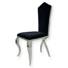 Krzesło glamour Lorenzo Black nowoczesne czarne do jadalni na sprzedaż  PL
