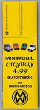 MINIMOBIL Cityboy Microcar - Folleto - 1984 - 8 páginas segunda mano  Embacar hacia Mexico