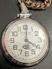 Working Vintage Remington Mechanical Quartzarama Railroad Pocket Watch for sale  Shipping to South Africa